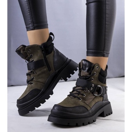 PA1 Botas isoladas verdes de Zakira preto 1