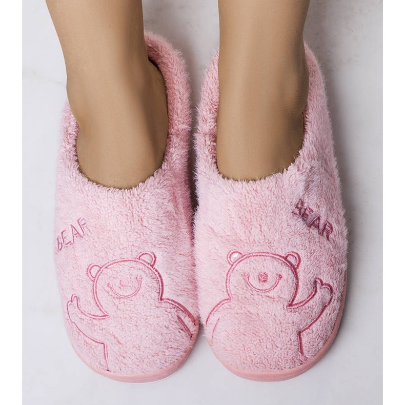 BM Pantufas macias rosa Smile Bear 1