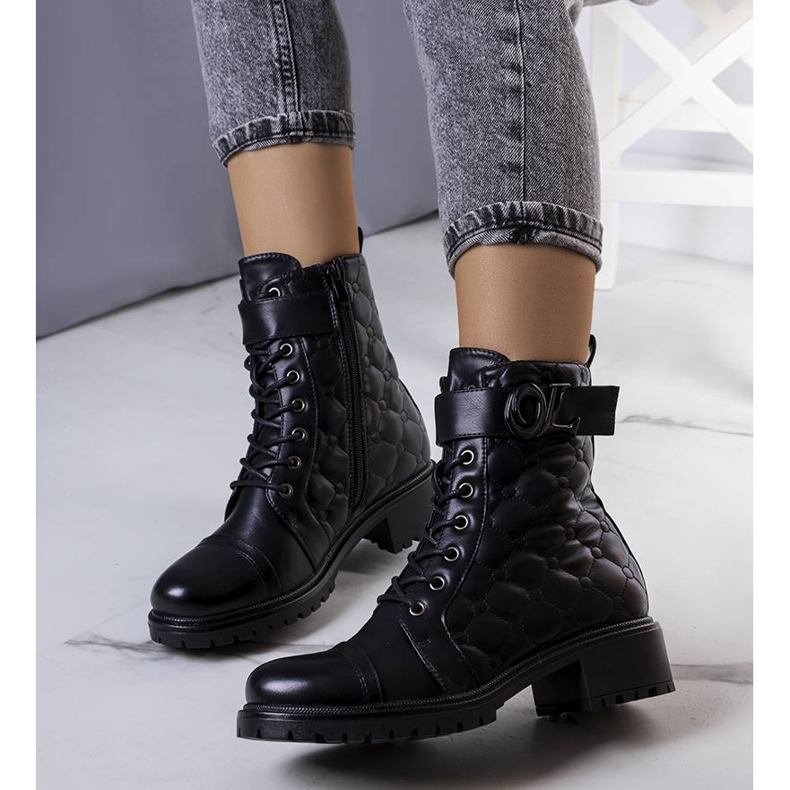 BM Botas matelassê isoladas pretas Arseny preto 2