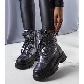 Botas de neve de mulher Anderson cinzentas preto 1