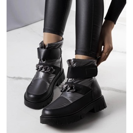 Botas de neve prateadas com corrente Ephraim preto 1