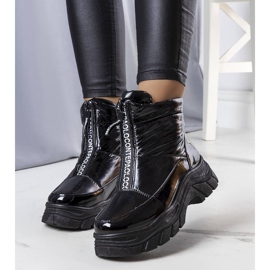 BM Botas de neve lacadas pretas Leonel preto 1