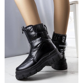 Botas de neve matelassê pretas, Giovanni preto 1