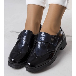 Sapato laqueado azul marinho Bateli preto 1