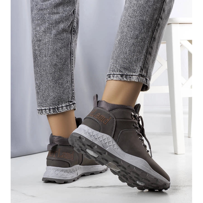 Botas de mulher com isolamento em cinzento, Adleri cinza 1