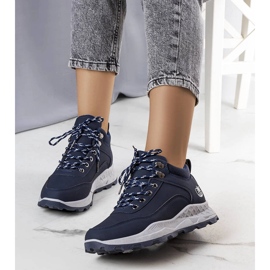 Botas de caminhada isoladas azul marinho de mulher, Durani 1