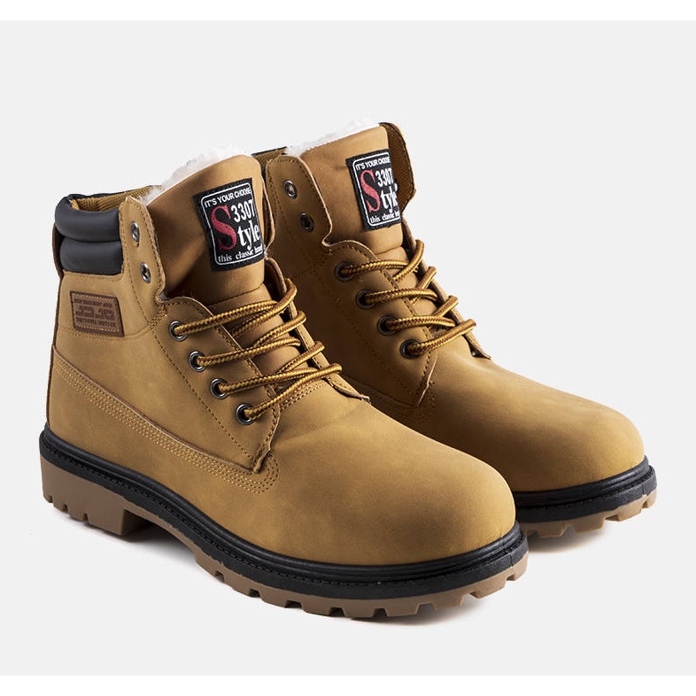 BM Botas isoladas castanhas de homem da Snell castanho 1