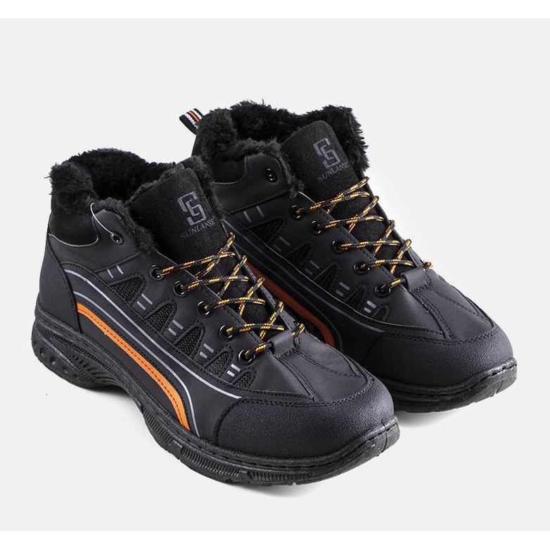 Botas de trekking isoladas pretas de homem Fusters preto 1