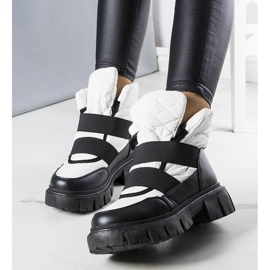 Botas de neve sem cadarço com isolamento branco, Francisco 1