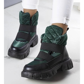 Botas de neve com isopor verde, Francisco. preto 1