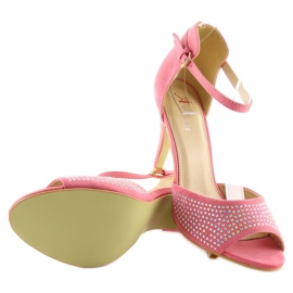 Bombas abertas em um pino F3053 Rosa 2