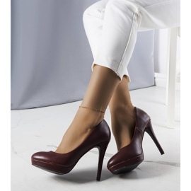 PA1 Sapatos de salto alto bordô da Santino vermelho 1