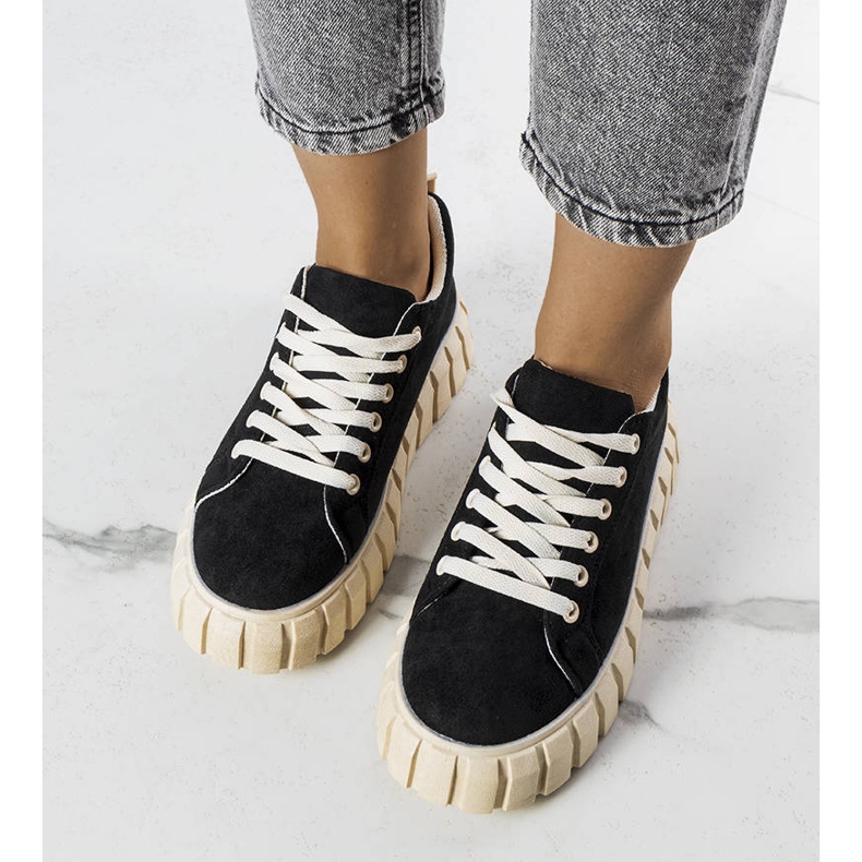 BM Tênis plataforma preto Pamela 1