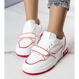 Tênis feminino vermelho Ollie branco 1
