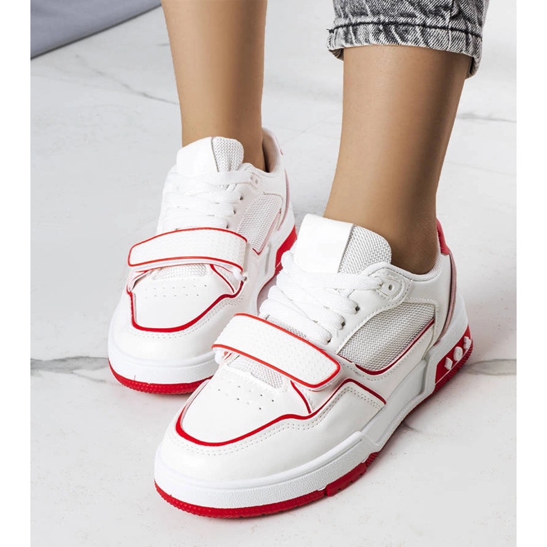 Tênis feminino vermelho Ollie branco 1
