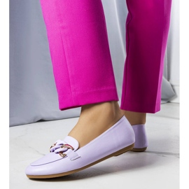 Mocassim roxo com corrente Mamie tolet 1