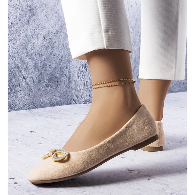 Bailarinas bege com laço Gaillou 1