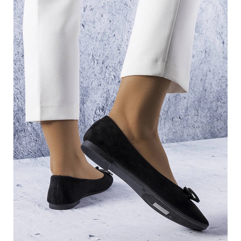 Bailarinas negras com laço Gaillou preto 1 Bailarinas negras com laço Gaillou preto 1