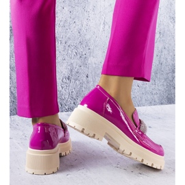 Brogues laqueados rosa com zircônias cúbicas de Mouss 1 Brogues laqueados rosa com zircônias cúbicas de Mouss 1