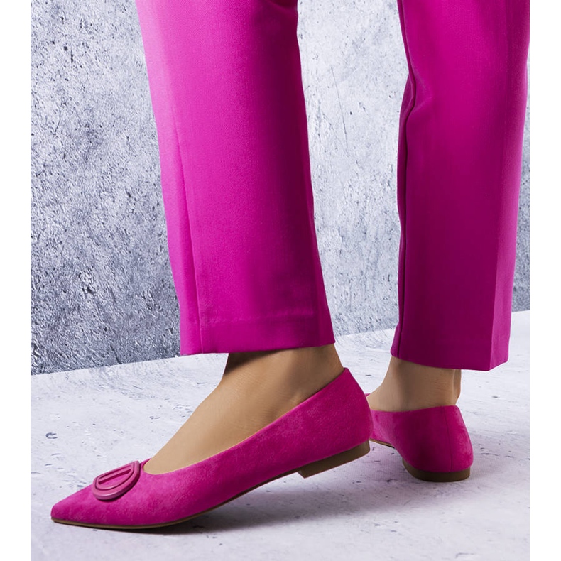 Sabrinas rosa de camurça ecológica Grignon 1