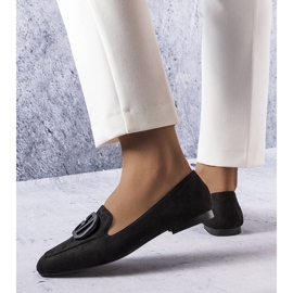 Sabrinas pretas com bico quadrado da Carrière preto 1