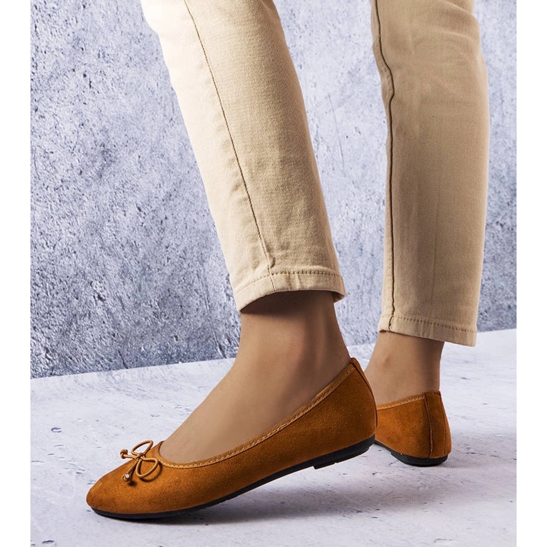 Bailarinas marrons com laço Chandonnet castanho 1