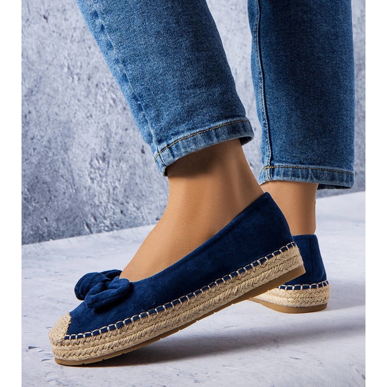 Espadrille azul marinho com laço Dorothée 1 Espadrille azul marinho com laço Dorothée 1