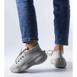 Tênis cinza em tecido Lavallée 1