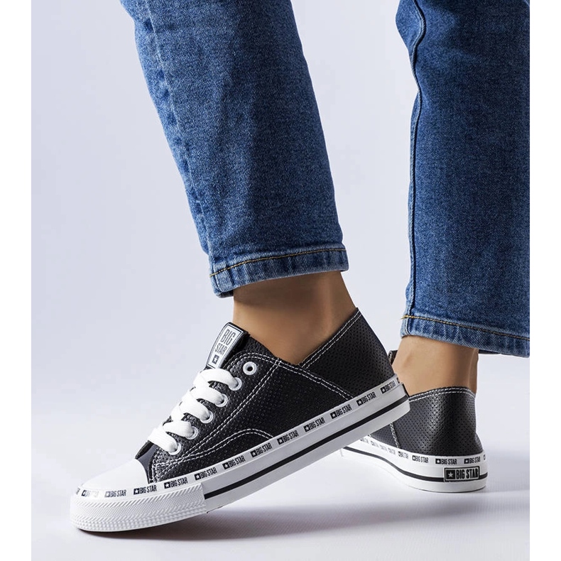 Tênis preto com aberturas Big Star FF274023 1