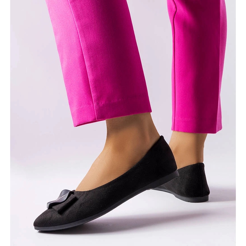 Bailarinas pretas decoradas com strass Rémy preto 1