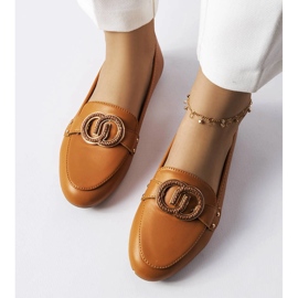 Mocassins castanhos de mulher Eleena marrom 1