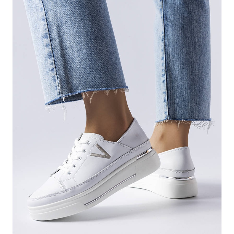 Vinceza tênis branco claro Vincez 2