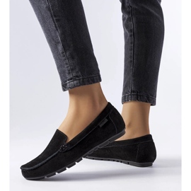 Mocassim de couro preto Big Star JJ274654 1