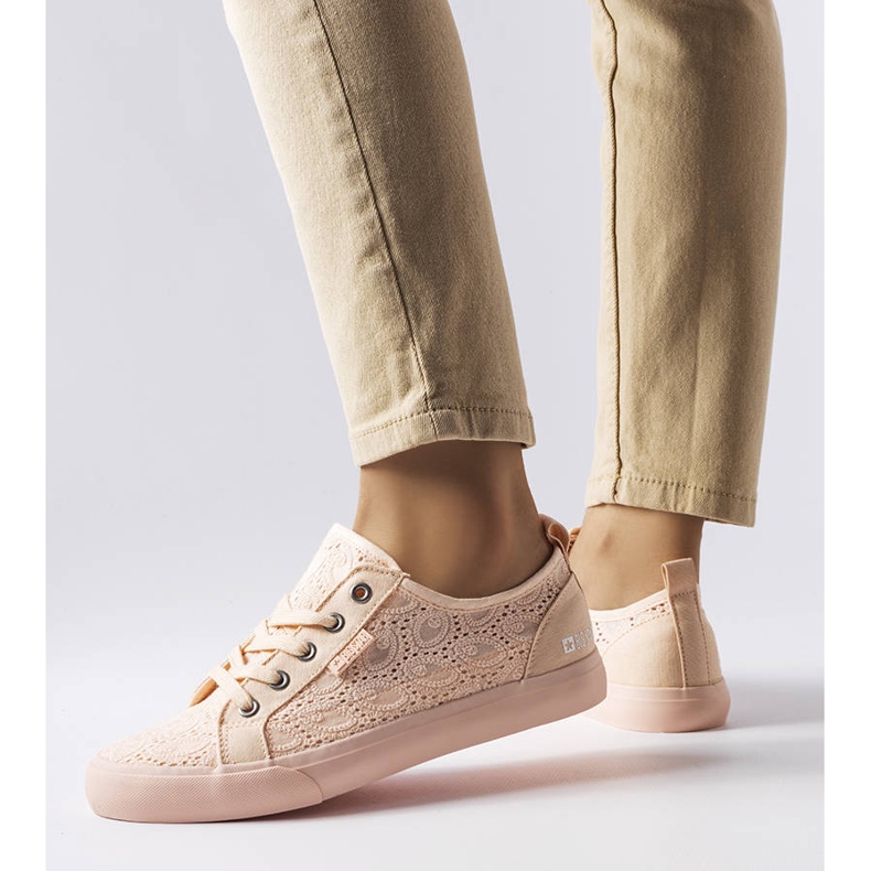 Tênis rosa com bordado Big Star JJ274059 1