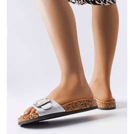 Slides de prata decorados com zircões Millicent 1