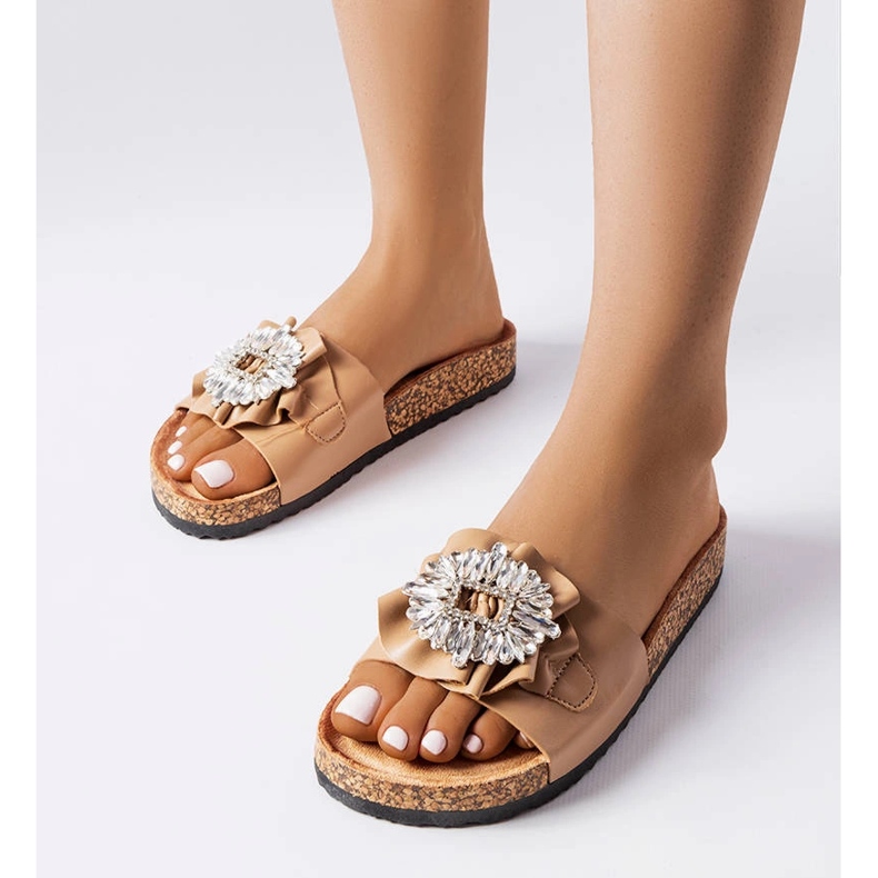 Mule marrom com solado de cortiça da Roy 1