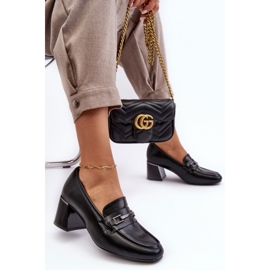 Vinceza Sapatos de couro com salto alto preto Idona preto 1