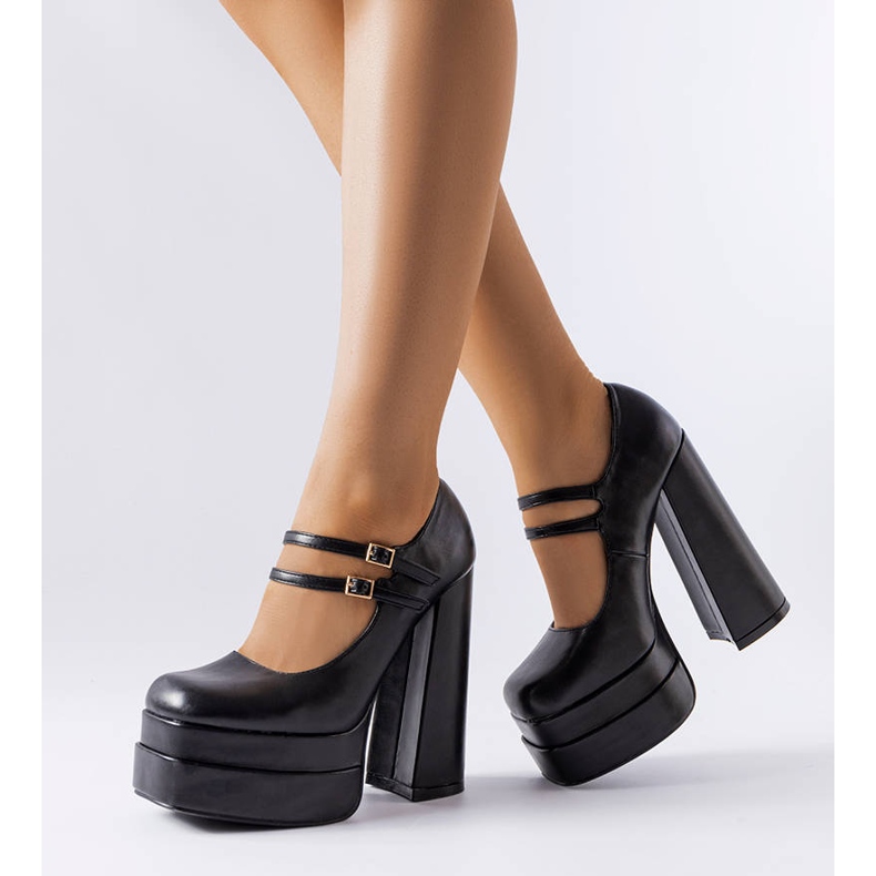 Sapatilha preta de salto alto Chouinard preto 1