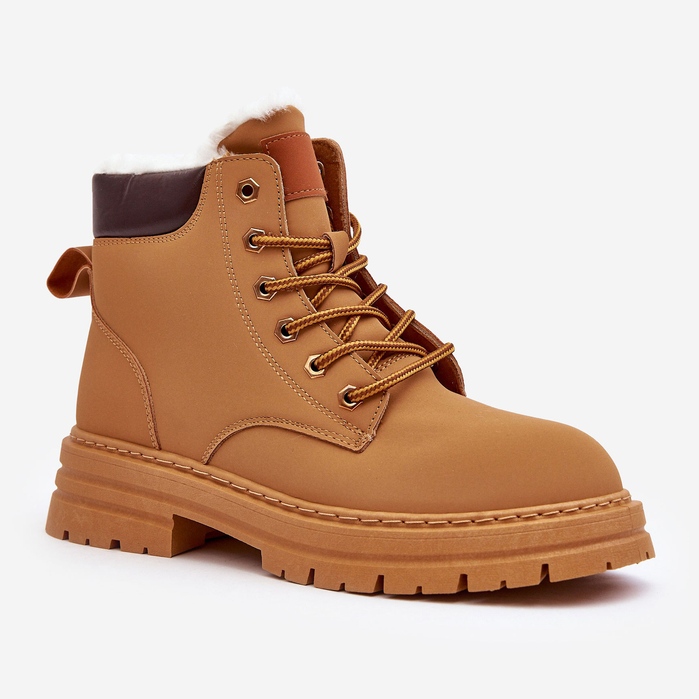 Caçadores femininos com isolamento de pele Camel Fenan castanho 1