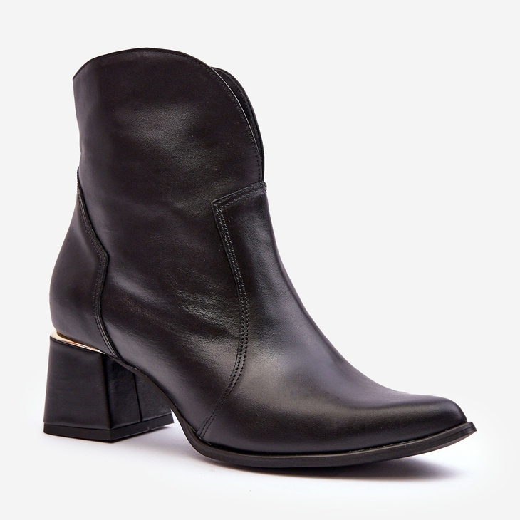 Lewski Shoes Botas Cowboy Femininas de Couro com Salto Alto Pretas Lewski 3166/B/2 preto 1