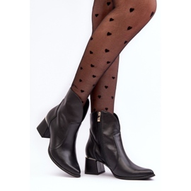 Lewski Shoes Botas Cowboy Femininas de Couro com Salto Alto Pretas Lewski 3166/B/2 preto 2