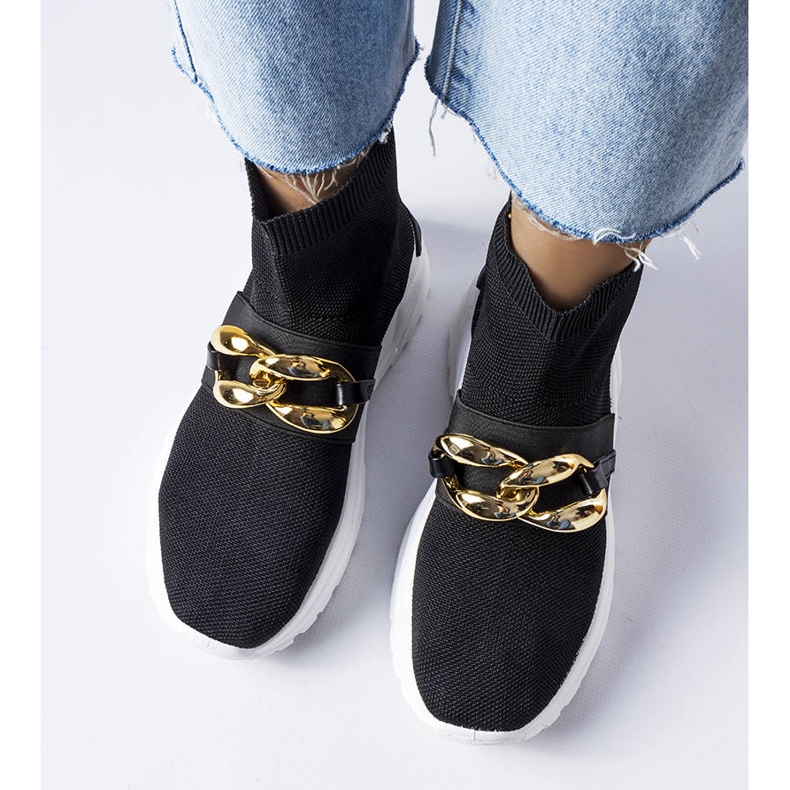 BM Tênis Baptiste preto com corrente 1 BM Tênis Baptiste preto com corrente 1