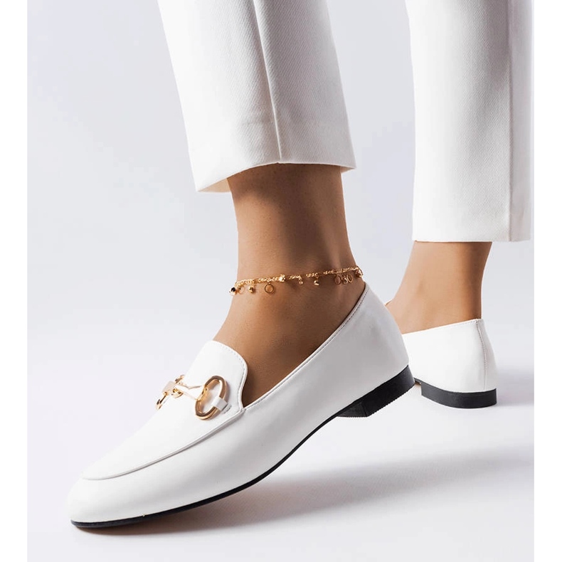 Philip mocassim branco com fivela 1