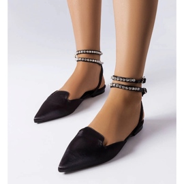 Sandália preta com acabamento acetinado Hewes preto 1