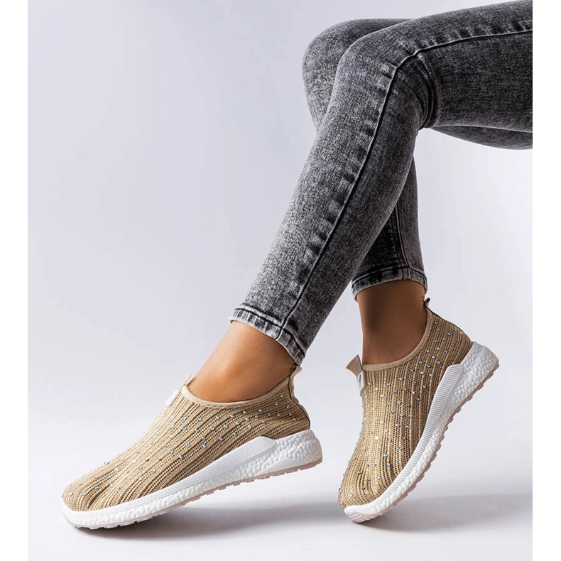 Tênis bege com strass Maasje 1