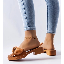 Sliders marrom salto baixo Rochefort castanho 2