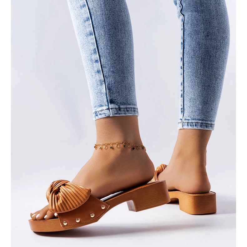 Sliders marrom salto baixo Rochefort castanho 2