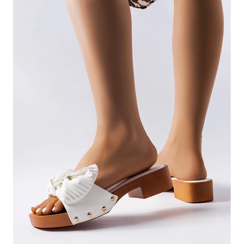 Deslizadores de salto baixo brancos Rochefort 1