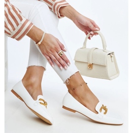 Rousseau mocassim branco com fivela 1