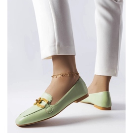 Rousseau mocassim verde com fivela 1